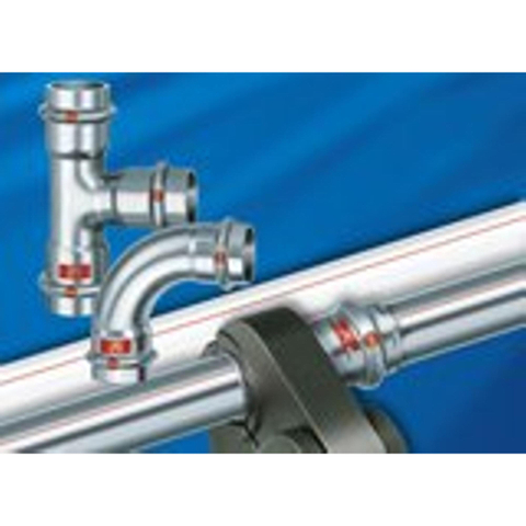 Viega Prestabo Raccord droit 3 pièces 1160 35 mm galvanisé GA19789