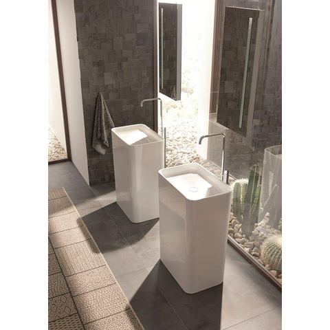 Bette Art lavabo à poser 60x40x11cm sans trou de robinetterie blanc SW60520