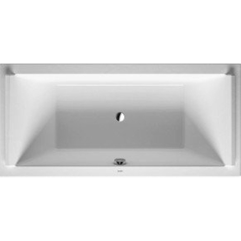Duravit Starck Slimline Starckkunststof bad acryl rechthoekig - 170x80x46cm - zonder poten - voor inbouw of ommanteling - glans wit 0297574