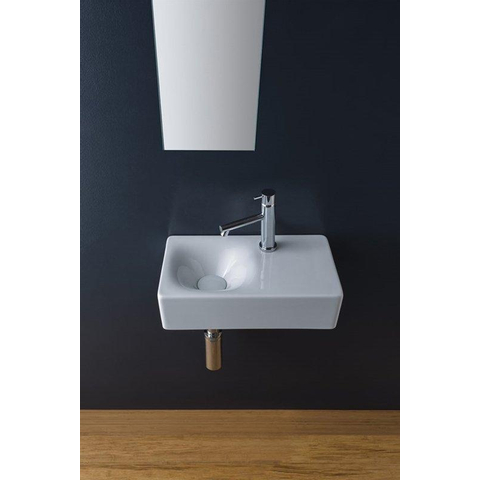 Royal Plaza Hallum Lavabo 40x22cm avec 1 trou de robinet sans trop-plein blanc SW73084