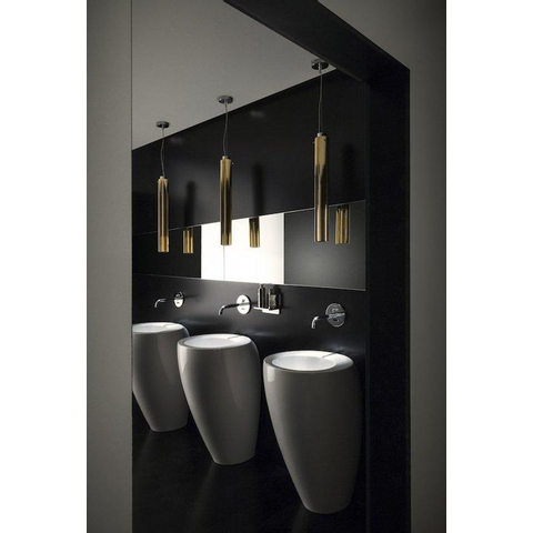 Laufen Alessi One staande wastafel 53x52x85cm 1 kraangat incl. clou met geïntegreerde zuil uit één stuk keramiek lcc-wit 0080140