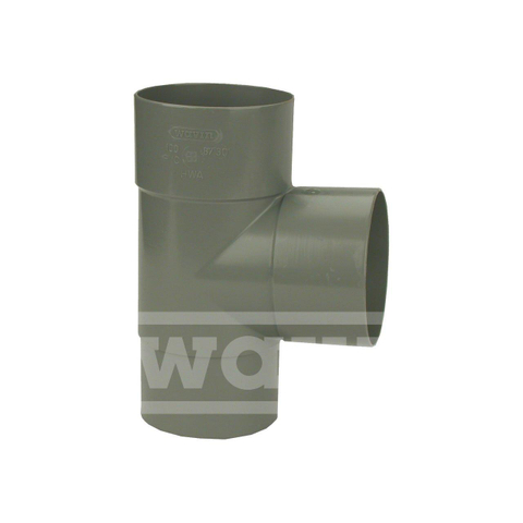 Wavin HWA T stuk 87° 2xmof vernauwende spie 70mm grijs 2130300