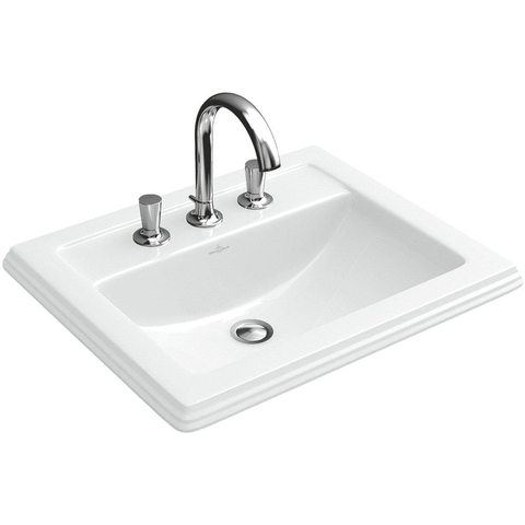 Villeroy & Boch Hommage opbouw wastafel - 63x52cm c+ - White Alpine (glans wit) 0108707