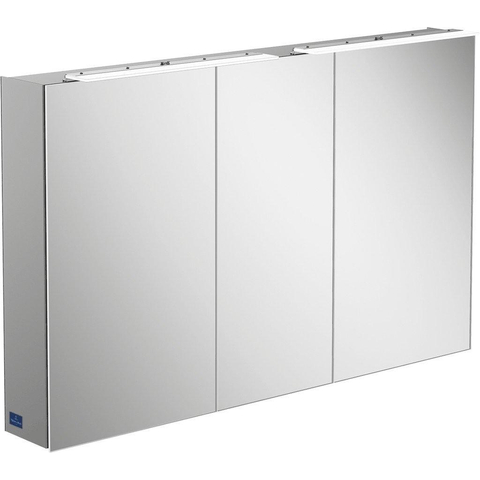 Villeroy & Boch my view one spiegelkast - 130.7x74.6cm - met 3 deuren - met led - zilver SW73044
