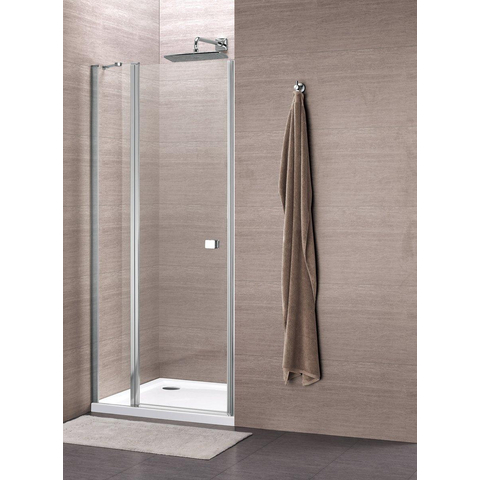 Royal Plaza Hendra draaideur 90x195cm met vast paneel chroom profiel helder glas met Clean coating SW64001