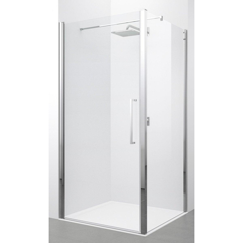 Novellini Young 2.0 F1 paroi latérale 89/91x200cm avec profil chromé mat et verre transparent 0335686