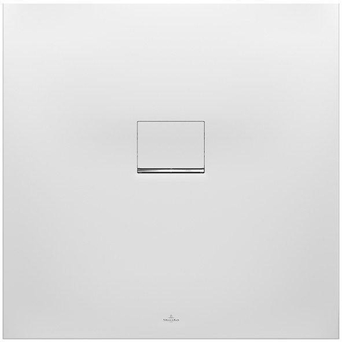 Villeroy & Boch Squaro infinity kunststof douchebak quaryl vierkant - 100x100x4cm - Stone White (mat wit) SW228351