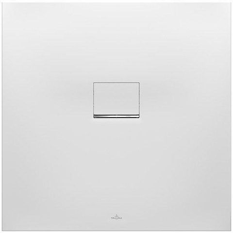 Villeroy & Boch Squaro infinity kunststof douchebak quaryl vierkant - 90x90x4cm - Stone White (mat wit) SW228350