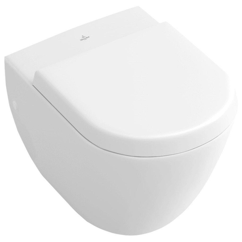 Villeroy & Boch Subway WC suspendu - 56cm - avec bride - à fond plat - ceramic+ - sans abattant - blanc brillant 0123067