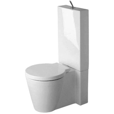 Duravit Starck 1 cuvette WC au sol combinée à chasse profonde universelle sans réservoir blanc 0295910