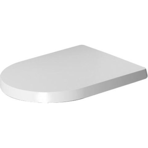 Duravit Me by starck WC-zitting - 43.8x37.4x5.1cm - compact - met softclose - met quickrelease - kunststof - afneembaar - wit glanzend 0293438