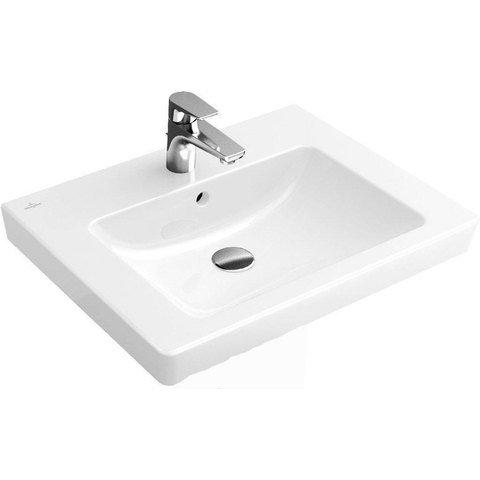 Villeroy & Boch Subway 2.0 meubelwastafel - 65x47cm - 1 kraangat - met overloop - White Alpine (glans wit) 1024097
