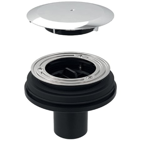 Geberit Douchebakafvoer - 11.5x16.3x9cm - verdiepingsvloerdeksel - hoogglans chroom SW115552