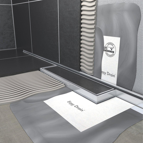 Easy drain M-line caniveau de douche 100 cm ensemble complet siphon 30 mm inox SW96784