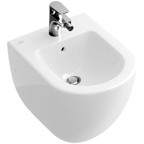 Villeroy & Boch Subway 2.0 wandbidet - 375x565mm CeramicPlus - White Alpine (glans wit) 0124045
