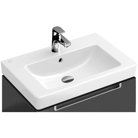Villeroy & Boch Subway 2.0 meubelwastafel - 55x47cm - 1 kraangat - met overloop - White Alpine (glans wit) 1024115