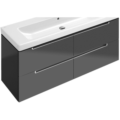 Villeroy & Boch Subway 2.0 wastafelonderbouw 128,7x44,9x52cm met 4 lades glanzend wit 1024264