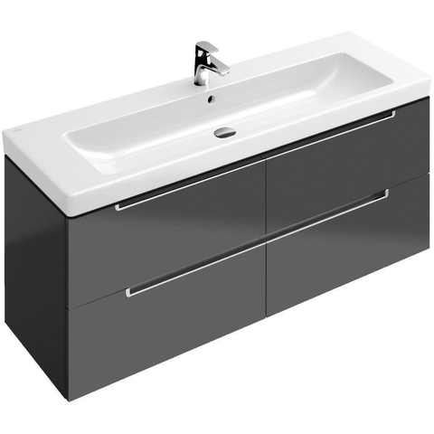 Villeroy & Boch Subway 2.0 Meuble sous lavabo 128.7x44.9x52cm avec 4 tiroirs pour lavabo 717 1024265