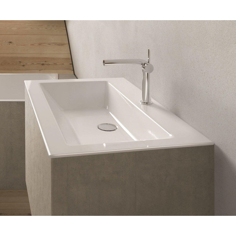 Bette Loft lavabo encastré 80x49,5cm avec trou de robinet blanc SW96827