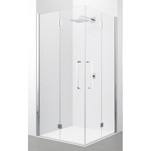 Novellini Young 2.0 2gs cabine de douche entrée d'angle avec portes pliantes 89/91x200cm match chrome/clair 0335839