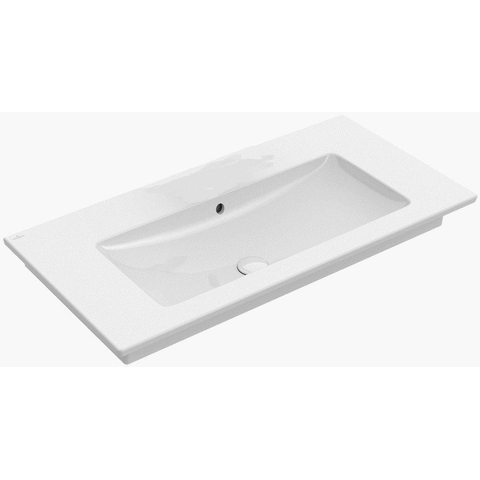 Villeroy & Boch venticello meubelwastafel - zonder kraangat - 80x50cm - met overloop - White Alpine (glans wit) 1025142