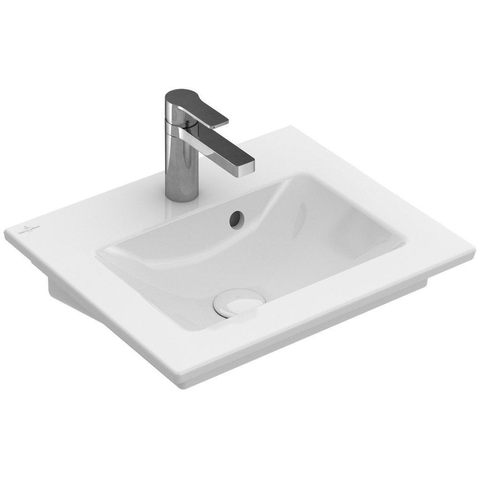 Villeroy & Boch venticello fontein - 500x420mm - met overloop - 1 kraangat - White Alpine (glans wit) 1025160