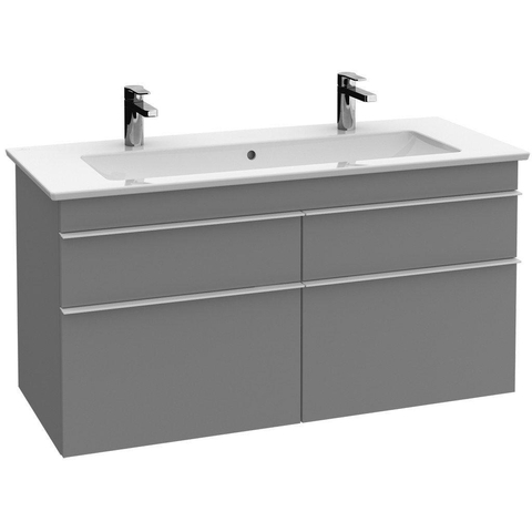 Villeroy & Boch venticello wastafelonderkast - 115.3x59cm 4x lade - glans grijs GA42735