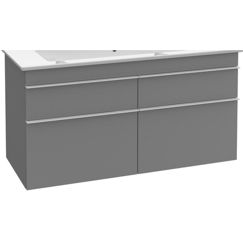 Villeroy & Boch venticello wastafelonderkast - 115.3x59cm 4x lade - glans grijs GA42735