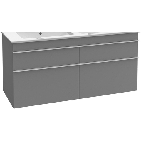 Villeroy & Boch venticello wastafelonderkast - 125.3x59cm 4x lade - glans grijs GA43421