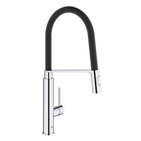 GROHE Concetto Robinet de cuisine avec mousseur extractible et inverseur automatique de jet douche à mousseur chrome SW86839