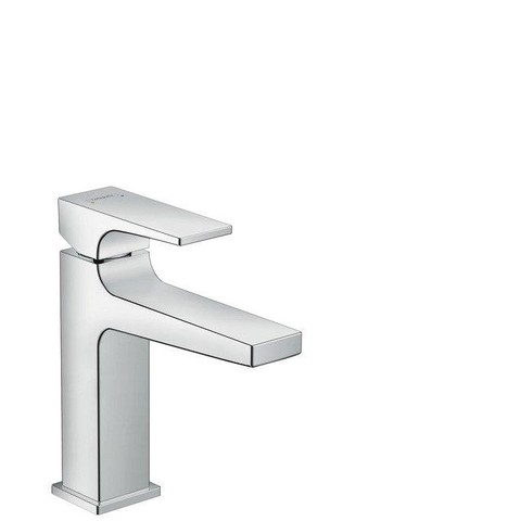 Hansgrohe Metropol 110 wastafelkraan - 18.4cm hoog - push open waste - voorsprong 13.5cm - hoogglans chroom SW99829