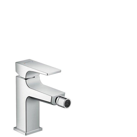Hansgrohe Metropol Bidetkraan - 100 met push open waste - wit chroom SW99758