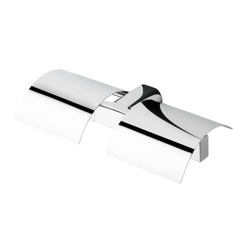 Geesa Wynk Porte-rouleau de papier toilette double avec clapet Chrome GA68138