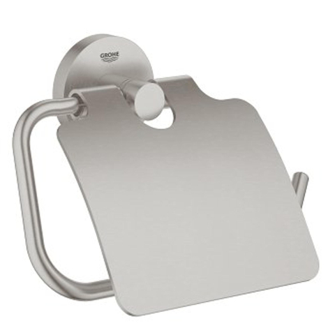 Grohe Essentials Closetrolhouder met klep - Supersteel (RVS) SW97647