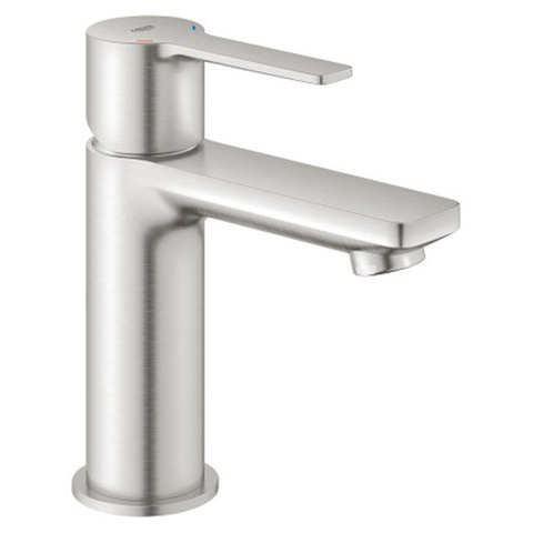 Grohe Lineare New Waterbesparende Wastafelkraan - XS-Size - met temperatuurbegrenzer - met klikwaste - Supersteel (RVS) SW97532