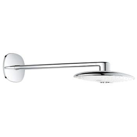 Grohe Rainshower Duo 360 Hoofddouche - 36x 22cm - 2 straalsoorten - wandarm 45cm - moon white/ - chroom SW97597
