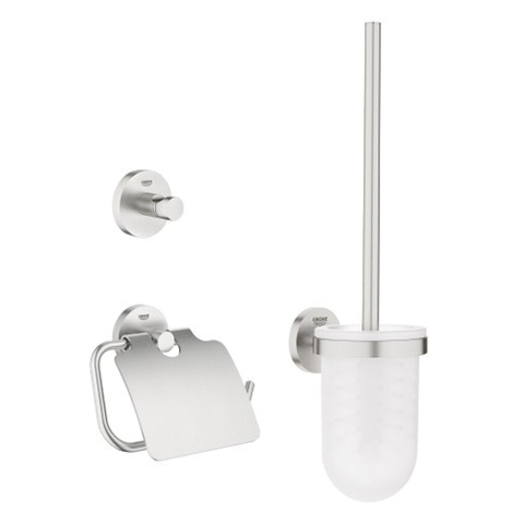 Grohe Essentials Toilet Accessoireset 3-delig - Supersteel (RVS) SW97651