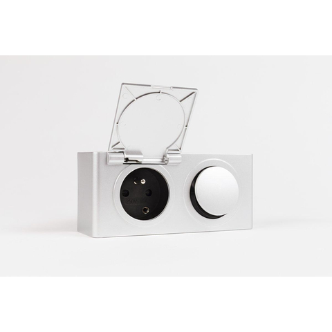Royal Plaza Freya combibox stopcontact en schakelaar grijs SW158755