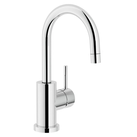 Royal Plaza Seto wastafelkraan met hoge uitloop en push waste chroom SW156839