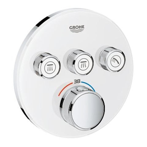 Grohe SmartControl Inbouwthermostaat - 4 knoppen - rond - wit SW104927