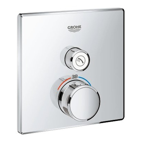 GROHE Smartcontrol Partie de finition pour robinet de douche encastrable thermostatique carré chrome SW104921