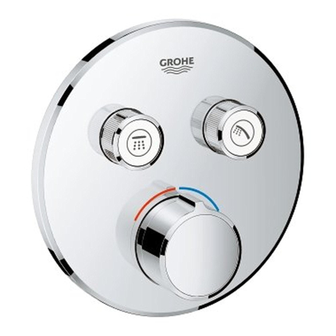 Grohe SmartControl Mitigeur de douche encastré - 3 boutons - rond - chrome SW104934