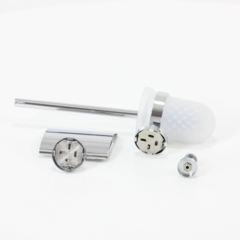 Royal plaza Salix toiletset haak+rolhouder+borstelhouder chroom SHOW26100 SHOW26100