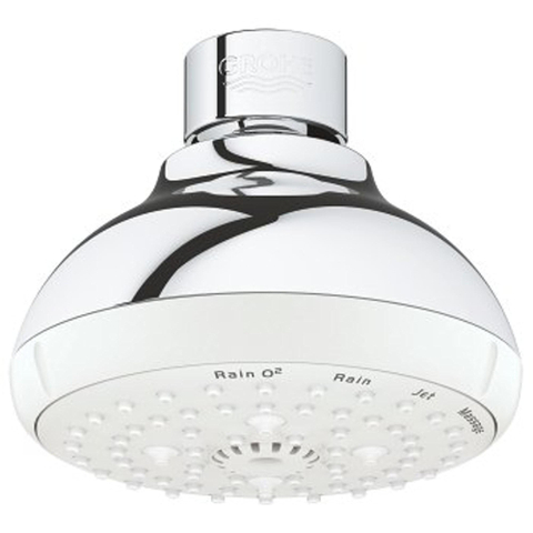GROHE Tempesta 100 Pomme de douche - 10cm - 4 jets - chrome/blanc SW108121