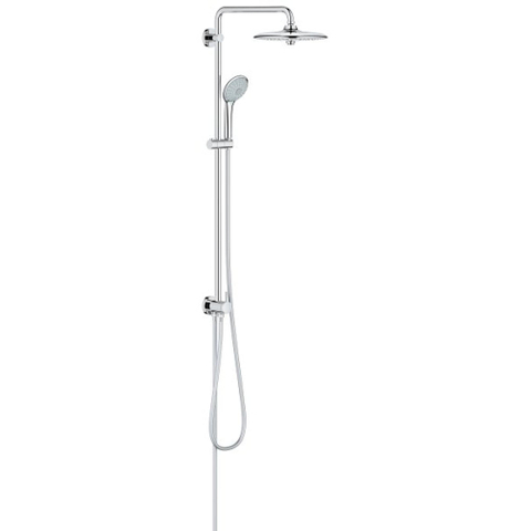 Grohe Euphoria ensemble de douche pluie apparent sans robinet – douche de tête Ø 26 cm à 3 jets – douchette 3 jets – chrome SW108074