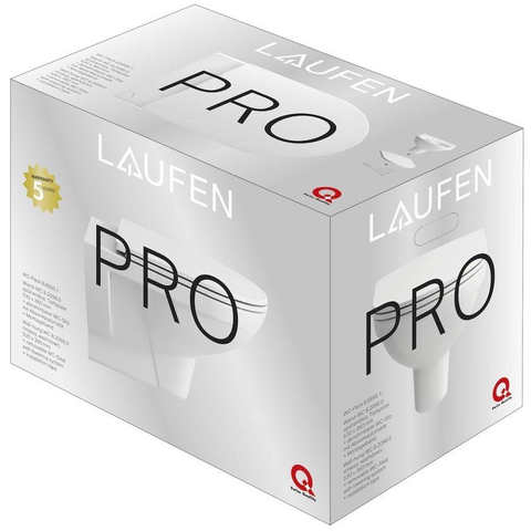 Laufen Pro hangtoilet – Rimless – diepte 53 cm – met softclose Slimseat zitting – glans wit SW97458