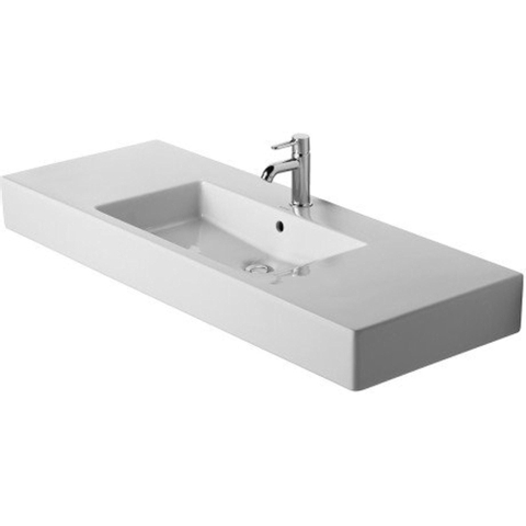 Duravit Vero Meubelwastafel - met kraangat - met overloop - 125x49cm - met wondergliss - wit 0291358