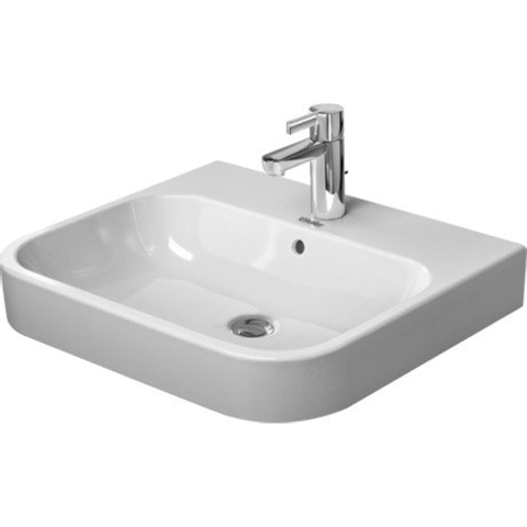 Duravit Happy D.2 Meubelwastafel - 60x50.5cm - met 1 kraangat - met overloop - wit SW223290