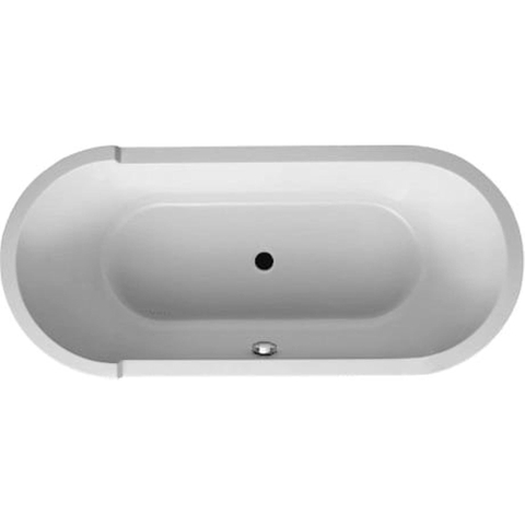 Duravit Starck Kunststof bad acryl ovaal - vrijstaand - 180x80x46cm - met paneel - met poten - glans wit 0315729