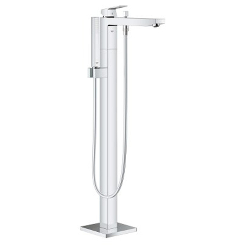 Grohe Eurocube Freestander Badkraan - met omstel - met douchehouder - met handdouche - met doucheslang 125cm - chroom SW108050